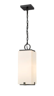 Sana 1 Light 6.75" Outdoor Chain Mount Ceiling Fixture in White Opal