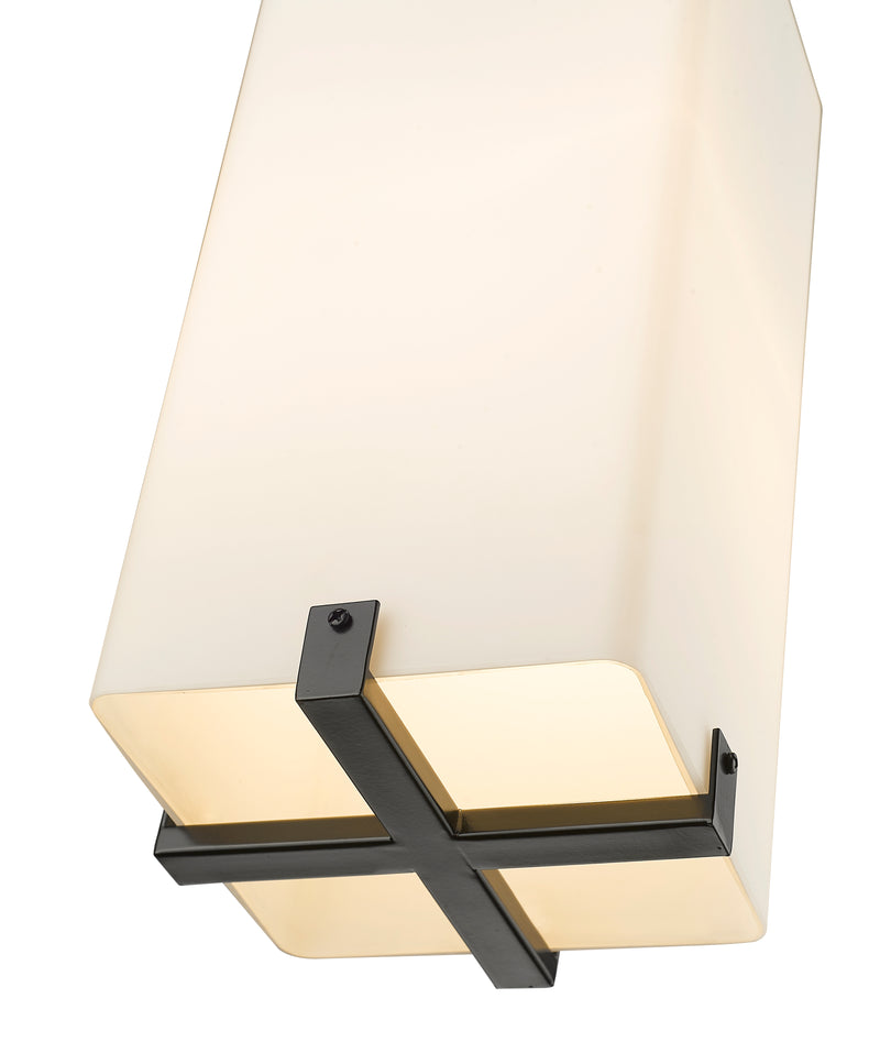Sana 1 Light 6.75" Outdoor Chain Mount Ceiling Fixture in White Opal