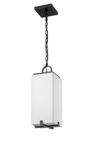 Sana 1 Light 6.75" Outdoor Chain Mount Ceiling Fixture in White Opal