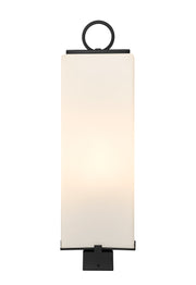 Sana 3 Light 8.25" Outdoor Post Mount Fixture, 26.5" Tall Lantern, White Opal Glass in White Opal, Post Top Only, Square Fitter