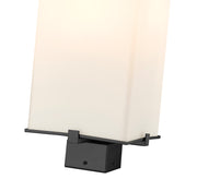 Sana 3 Light 8.25" Outdoor Post Mount Fixture, 26.5" Tall Lantern, White Opal Glass in White Opal, Post Top Only, Square Fitter