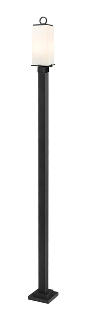 Sana 2 Light 7" Outdoor Post Mount Fixture, 20.25" Tall Lantern, White Opal Glass in White Opal, 96" Square Post