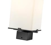 Sana 2 Light 7" Outdoor Post Mount Fixture, 20.25" Tall Lantern, White Opal Glass in White Opal, Post Top Only, Square Fitter