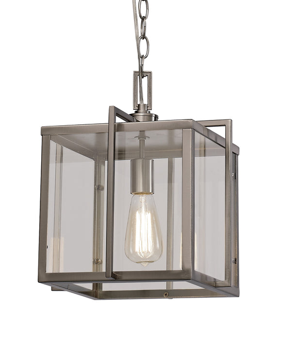 Eastwood II 1-Light Pendant in Brushed Nickel with Clear Glass