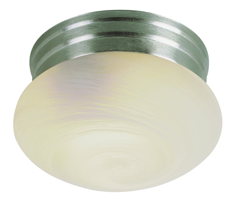 Dash 2-Light Flushmount in Brushed Nickel with Marbleized Glass