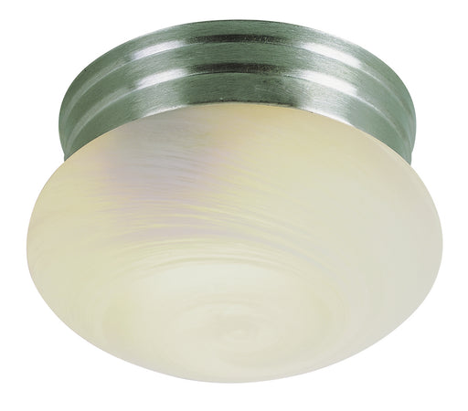 Dash 2-Light Flushmount in Brushed Nickel with Marbleized Glass
