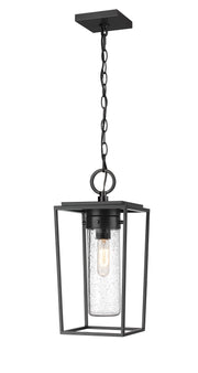 Sheridan 1 Light 8" Outdoor Chain Mount Ceiling Fixture in Black