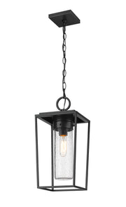 Sheridan 1 Light 8" Outdoor Chain Mount Ceiling Fixture in Black