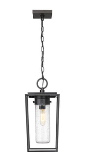 Sheridan 1 Light 8" Outdoor Chain Mount Ceiling Fixture in Black