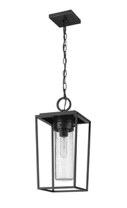 Sheridan 1 Light 8" Outdoor Chain Mount Ceiling Fixture in Black