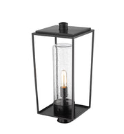 Sheridan 1 Light 10" Outdoor Post Mount Fixture in Black, Post Top Only, Round Fitter