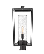 Sheridan 1 Light 10" Outdoor Post Mount Fixture in Black, Post Top Only, Round Fitter
