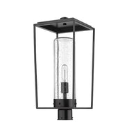 Sheridan 1 Light 10" Outdoor Post Mount Fixture in Black, Post Top Only, Round Fitter