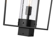 Sheridan 1 Light 10" Outdoor Post Mount Fixture in Clear Seedy, Post Top Only, Square Fitter