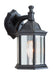 Cumberland 1-Light Wall Lantern in Black with Clear Glass