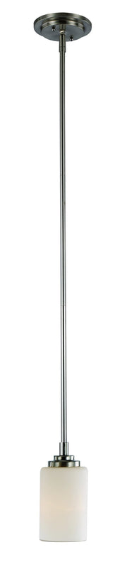Mod Pod 1-Light 5.5" Frosted Glass Mini Pendant in Brushed Nickel