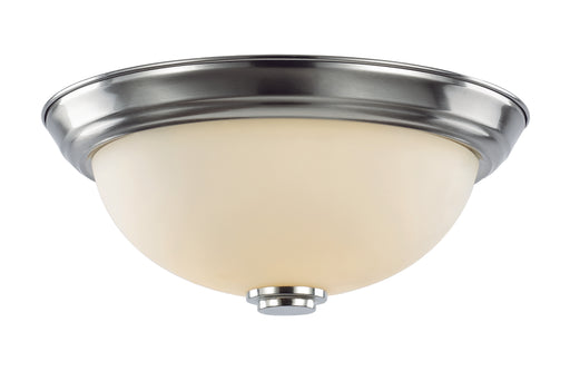Mod Pod 3-Light Flushmount in Brushed Nickel with White Frosted Glass