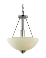 Mod Pod 3-Light 15.75" Bowl Pendant in Brushed Nickel