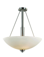 Mod Pod 3-Light 20" Bowl Pendant in Brushed Nickel