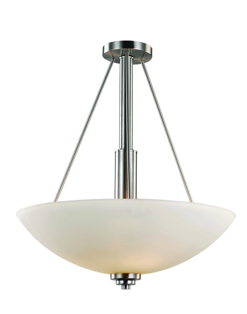 Mod Pod 3-Light 20" Bowl Pendant in Brushed Nickel