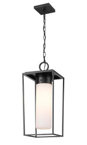 Sheridan 1 Light 10" Outdoor Chain Mount Ceiling Fixture in Black