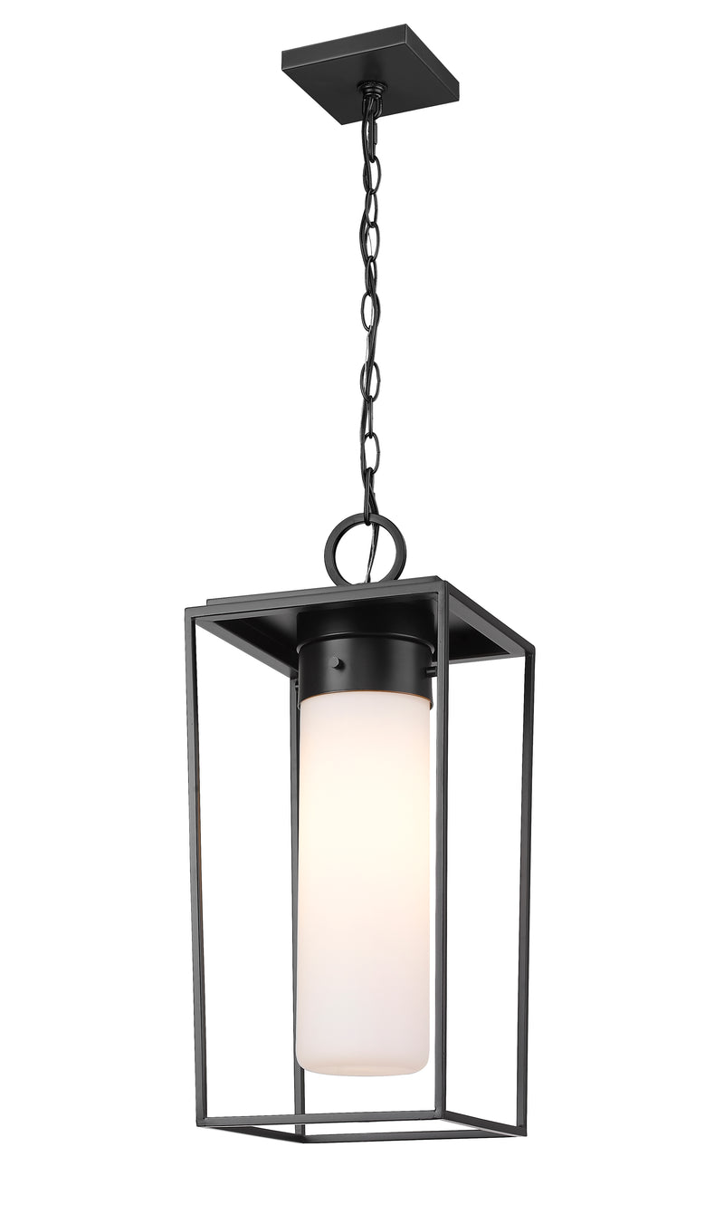 Sheridan 1 Light 10" Outdoor Chain Mount Ceiling Fixture in Black