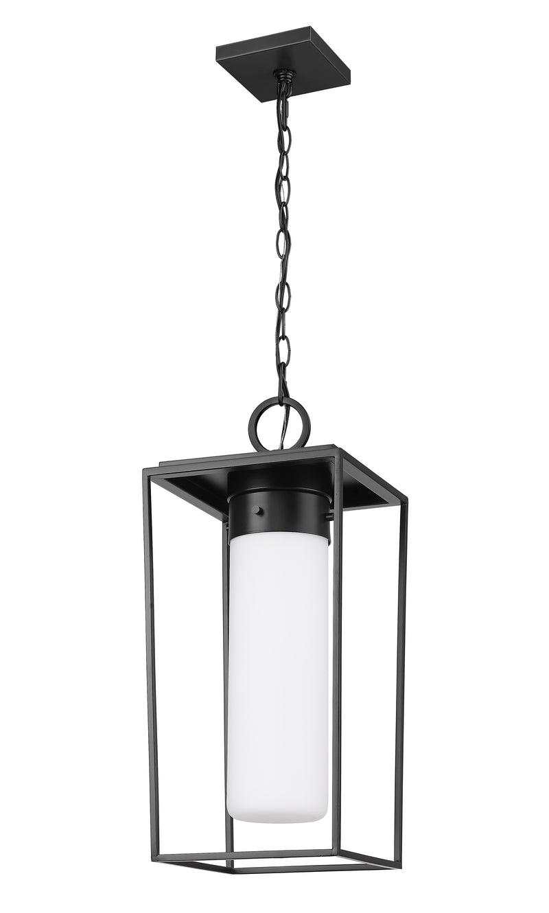 Sheridan 1 Light 10" Outdoor Chain Mount Ceiling Fixture in Black