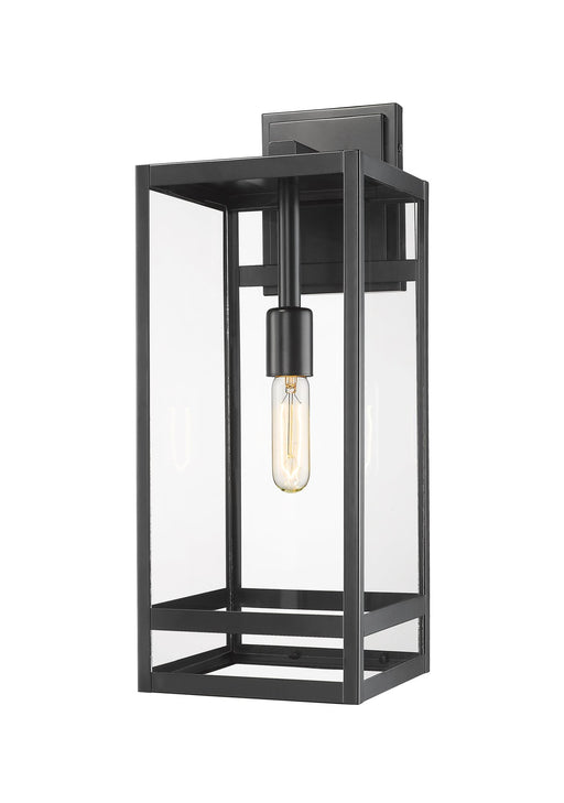 Nuri 1 Light 7.5" Outdoor Wall Light, 21.25" Tall in Black