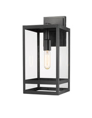 Nuri 1 Light 7.5" Outdoor Wall Light, 17.5" Tall in Black