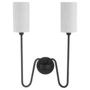 Charlotte 2 Light Wall Sconce in Matte Black