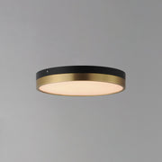 Dapper 12" LED Flush Mount in Black / Antique Brass