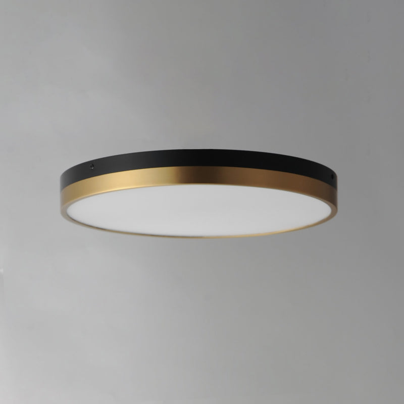 Dapper 16" LED Flush Mount in Black / Antique Brass