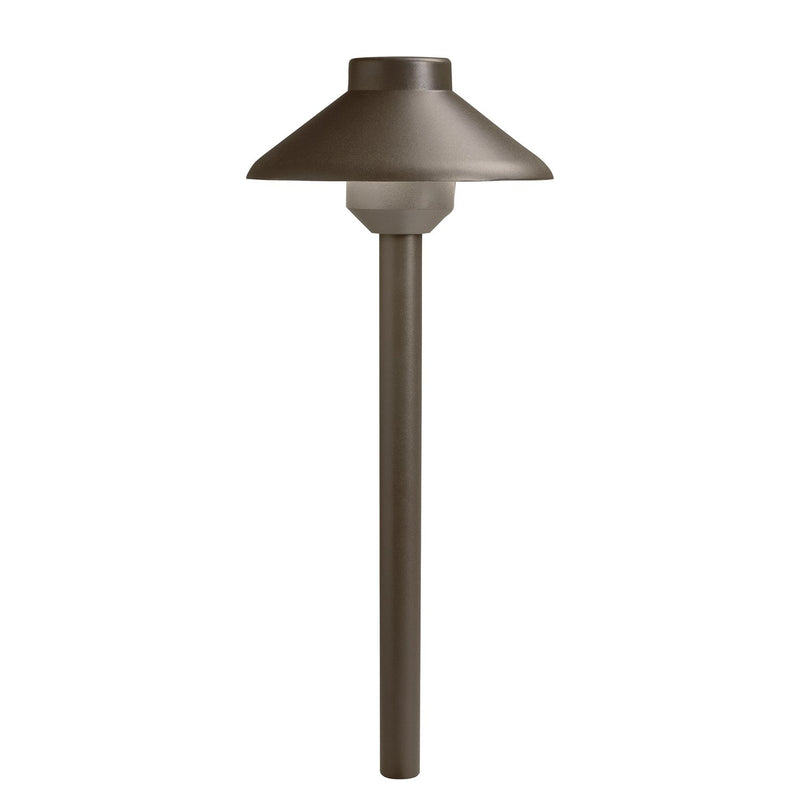 Landscape LED Tall Stepped Dome Path Light in Textured Architectural Bronze
