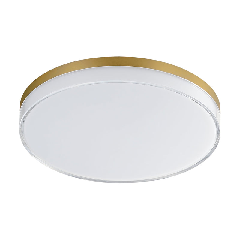 Edge 11" LED Flush Mount in Natural Aged Brass