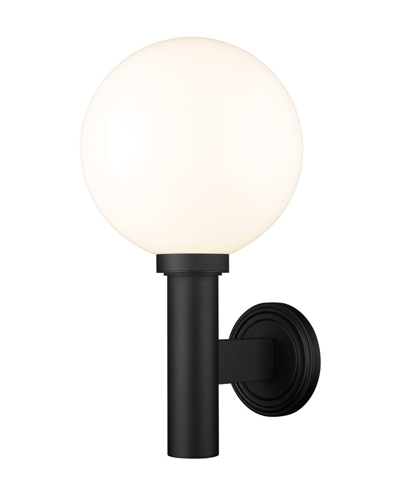 Laurent 1 Light 12" Outdoor Wall Light in White Opal