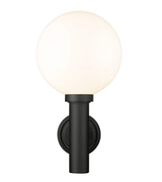 Laurent 1 Light 12" Outdoor Wall Light in White Opal