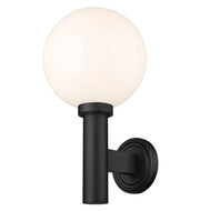 Laurent 1 Light 12" Outdoor Wall Light in White Opal