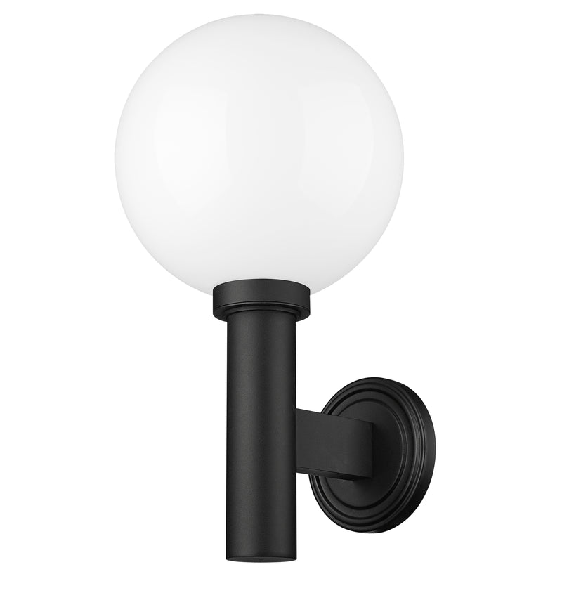 Laurent 1 Light 12" Outdoor Wall Light in White Opal