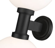Laurent 2 Light 12" Outdoor Wall Light in White Opal