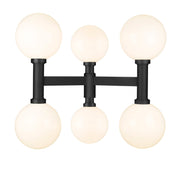 Laurent 6 Light 39" Outdoor Post Mount Fixture, 34.5" Tall Lantern, White Opal Glass in White Opal, Post Top Only