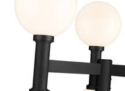 Laurent 6 Light 39" Outdoor Post Mount Fixture, 34.5" Tall Lantern, White Opal Glass in White Opal, Post Top Only