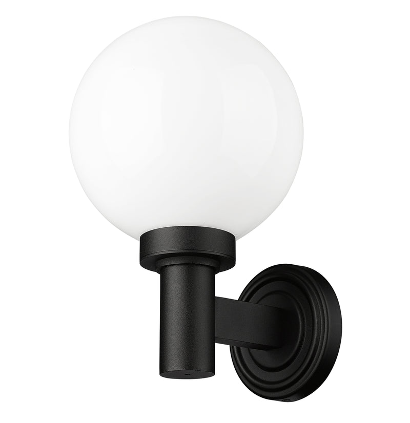 Laurent 1 Light 8" Outdoor Wall Light in White Opal