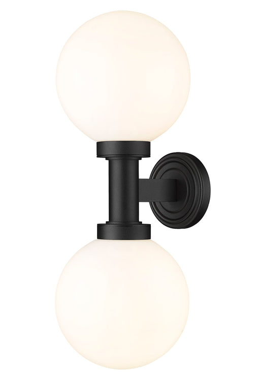 Laurent 2 Light 8" Outdoor Wall Light in White Opal