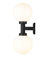 Laurent 2 Light 8" Outdoor Wall Light in White Opal