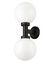 Laurent 2 Light 8" Outdoor Wall Light in White Opal