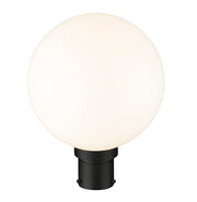Laurent 1 Light 12" Outdoor Post Mount Fixture, 15.75" Tall Lantern, White Opal Glass in White Opal, Post Top Only