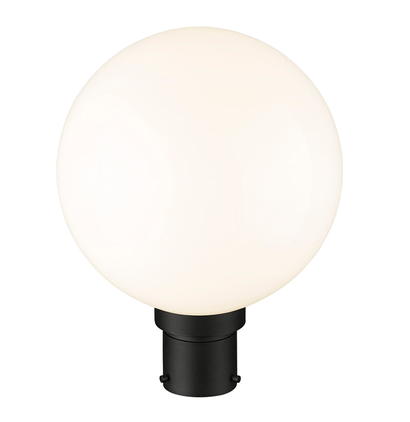 Laurent 1 Light 12" Outdoor Post Mount Fixture, 15.75" Tall Lantern, White Opal Glass in White Opal, Post Top Only