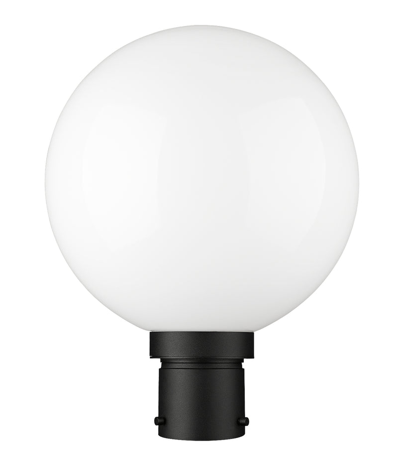 Laurent 1 Light 12" Outdoor Post Mount Fixture, 15.75" Tall Lantern, White Opal Glass in White Opal, Post Top Only