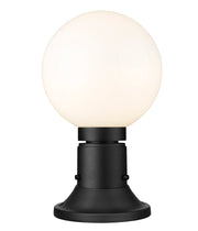 Laurent 1 Light 8" Outdoor Post Mount Fixture, 11.5" Tall Lantern, White Opal Glass in White Opal, Pier Mount, 6.25" Base