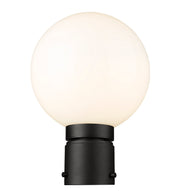 Laurent 1 Light 8" Outdoor Post Mount Fixture, 11.5" Tall Lantern, White Opal Glass in White Opal, Post Top Only